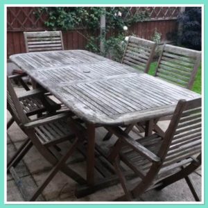 paint garden furniture - before