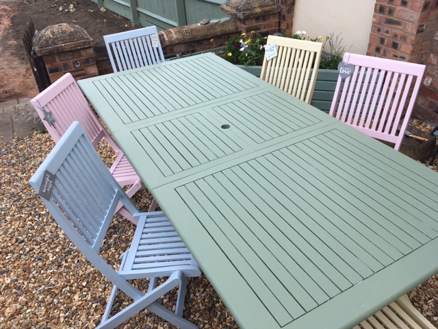How To Paint Garden Furniture With, Painted Patio Table Ideas